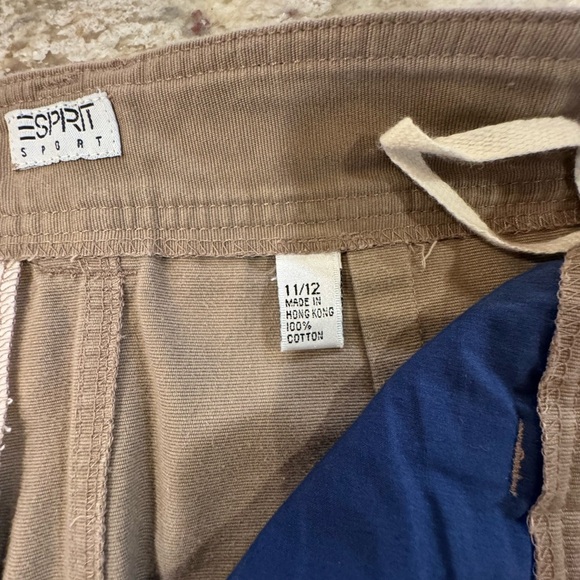 Vintage 90’s Esprit tan 100% Cotton skirt with cool buckle size 11/12 P1.2 - Picture 11 of 16